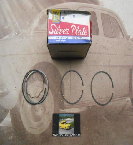 SEG89 JUEGO SEGMENTOS 4 PISTONES 60 mm +0.60 SEAT 600 2x2,5x3,95 MARCA SILVER PLATE