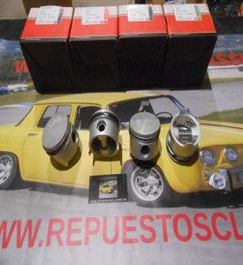 0ROT24P00109 JUEGO 4 PISTONES SEAT 127 1010 66,50 mm ESTANDAR ADAPTABLES A CUALQUIER MOTOR 903 PARA SUBIR CILINDRADA