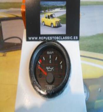 CK585 RELOJ REDONDO UNIVERSAL 12V INDICADOR PRESION ACEITE 8kg, FAE 9938 52mm