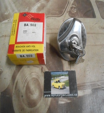 BA502 TAPON COMBUSTIBLE FORD FIESTA MK1 INOXIDABLE ORIGINAL