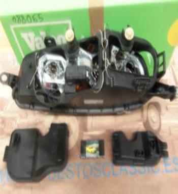 88065 PV3N2 FARO DELANTERO DERECHO NEGRO H7+H7 FIAT PUNTO II 99->, VALEO