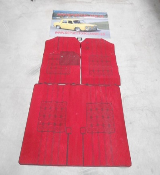 14 ALFOMBRAS CITROEN GS, GSA COLOR ROJO GOMA ANTIGUO STOCK