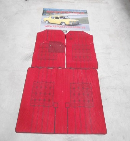 14 ALFOMBRAS CITROEN GS, GSA COLOR ROJO GOMA ANTIGUO STOCK