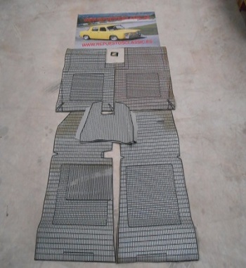 22 ALFOMBRAS PEUGEOT 504 COLOR GRIS GOMA ANTIGUO STOCK