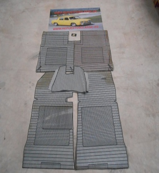 22 ALFOMBRAS PEUGEOT 504 COLOR GRIS GOMA ANTIGUO STOCK