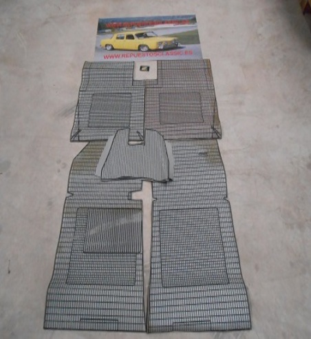 22 ALFOMBRAS PEUGEOT 504 COLOR GRIS GOMA ANTIGUO STOCK