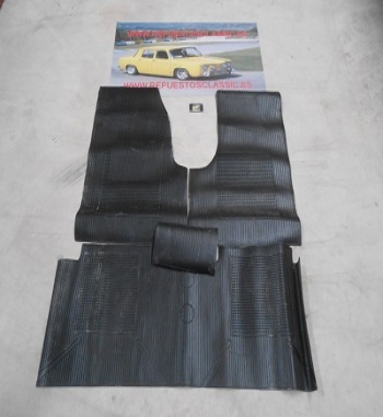 26 ALFOMBRAS RENAULT 4 COLOR NEGRO GOMA ANTIGUO STOCK