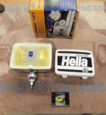 1ND003590401 PH4N2 FARO ANTINIEBLA AMARILLO CARCASA CROMO CON TAPA 195x95, HELLA CLASSIC 181 (14416)