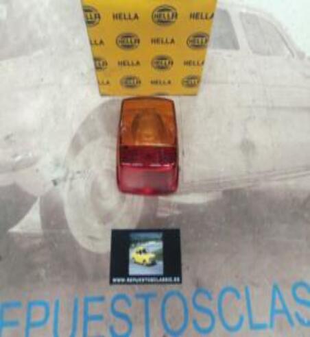 9EL115003001 PH4N2 TULIPA PILOTO CUADRADO TRASERO CAMION, REMOLQUE, TRACTOR, CARAVANA ROJO/AMBAR CON LUZ MATRICULA HELLA
