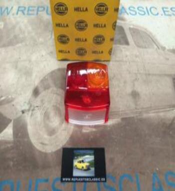 9EL134740001 PH4N2 TULIPA PILOTO TRASERO CUADRADO BICOLOR ROJO/ AMBAR CON LUZ MATRICULA