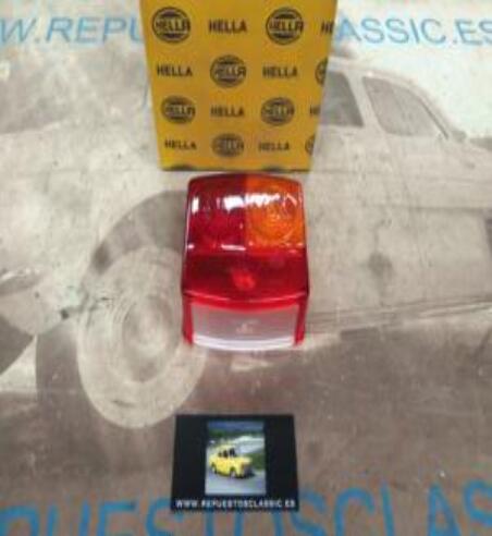 9EL134740001 PH4N2 TULIPA PILOTO TRASERO CUADRADO BICOLOR ROJO/ AMBAR CON LUZ MATRICULA