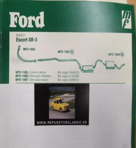 1958 P10 TUBERIA SALIDA COLECTOR FORD ESCORT XR3 BRIDA DE SUJECION DISTANCIA ENTRE TORNILLOS 75mm DE CENTRO A CENTRO