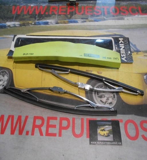 DLD1164 JUEGO ESCOBILLAS FAESSA CROMADAS LIMPIA RENAULT 5, 7, SIMCA 1200