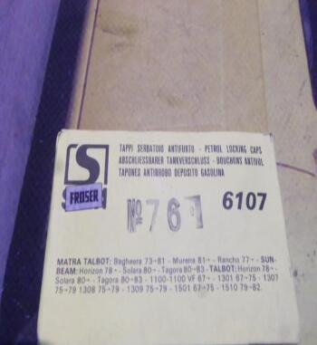 T152 TAPON GASOLINA CON LLAVE TALBOT BAGHEERA, MURENA, RANCHO, SOLARA, HORIZON, TAGORA