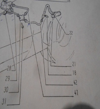 TF01 TUBO FRENO TRASERO IZQUIERDO SEAT 127 HB16851300 FIG.42