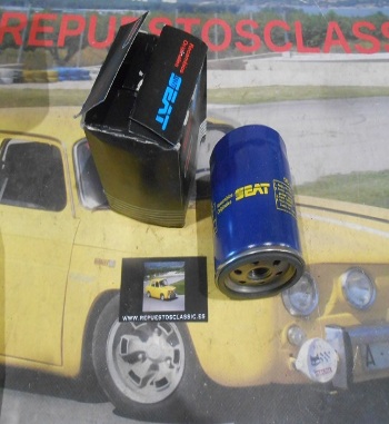 F131 FILTRO ACEITE SEAT 127, FURA, PANDA, MARBELLA, 133 ORIGINAL SEAT SE020030288A