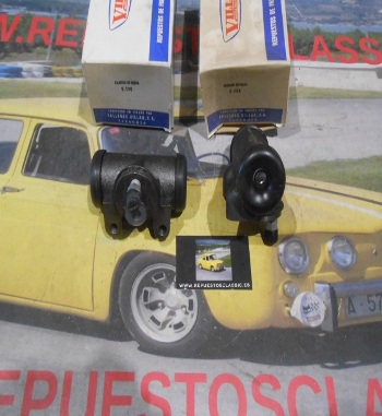 5280 JUEGO BOMBINES FRENO DELANTEROS 1" 3/8 EBRO B35, B45, AVIA 2500, 3500, CAMION MILITAR REO PISTON CON ALOJAMIENTO CONICO