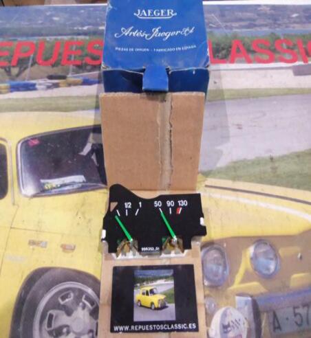 CK616 RELOJ INDICADOR TEMPERATURA Y COMBUSTIBLE SEAT 131 MOTOR 1430, 1600 Y FAMILIAR JAEGER 8085