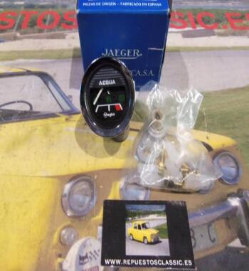 CK364* RELOJ REDONDO INDICADOR TEMPERATURA AGUA ORIGINAL RENAULT 8 TS CON TERMORRESISTENCIA VEGLIA