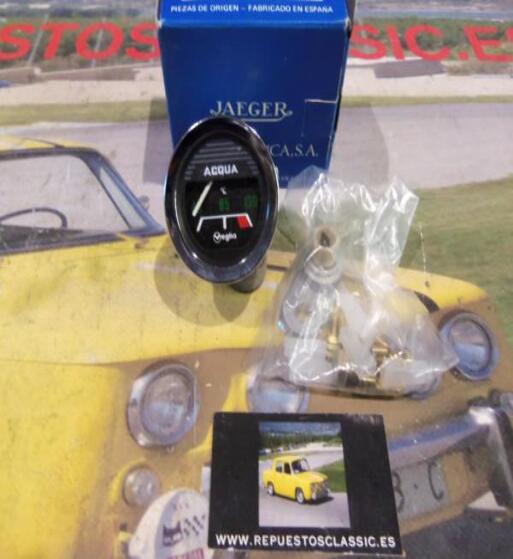 CK364* RELOJ REDONDO INDICADOR TEMPERATURA AGUA ORIGINAL RENAULT 8 TS CON TERMORRESISTENCIA VEGLIA
