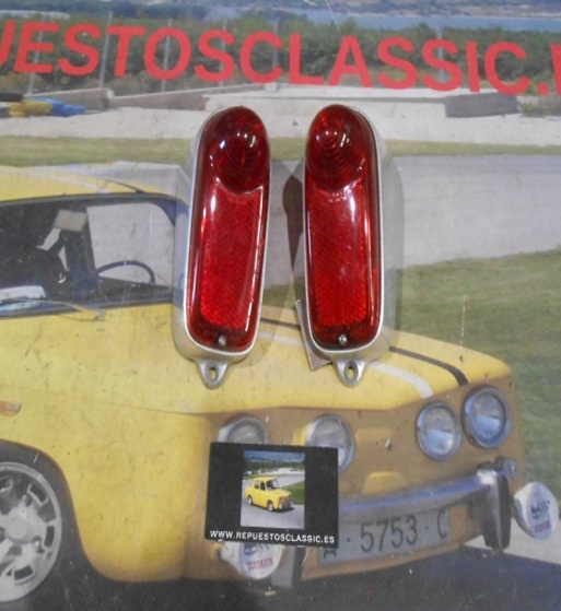 ISE825 JUEGO PILOTOS TRASEROS SEAT 600 PRIMERA SERIE ALTISSIMO TORINO ANTIGUO STOCK