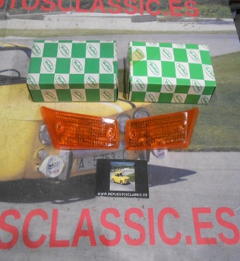 IC17* PAREJA TULIPAS AMBAR INTERMITENTES DELANTEROS CITROEN DYANE , RENAULT ALPINE A110 YORKA