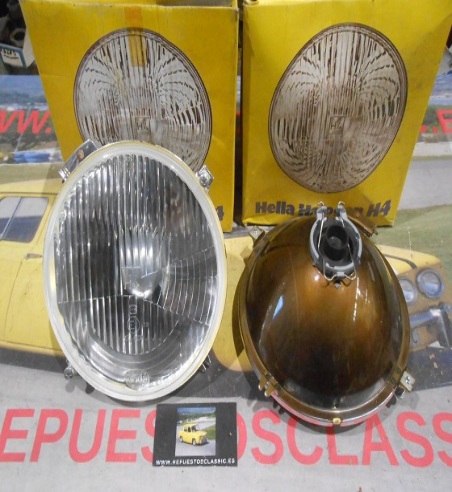 12021 PH4N2 JUEGO OPTICAS FAROS HELLA H4 CRISTAL PLANO SEAT 124, 850 HELLA 1A6901760024