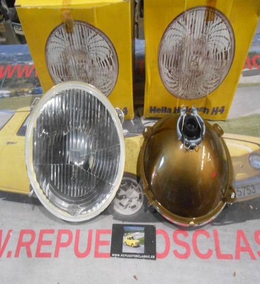 12022 PH4N2 JUEGO OPTICAS FAROS HELLA H4 SIMCA 1000, 1200 ANCLAJE CIBIE HELLA 1A8908068014