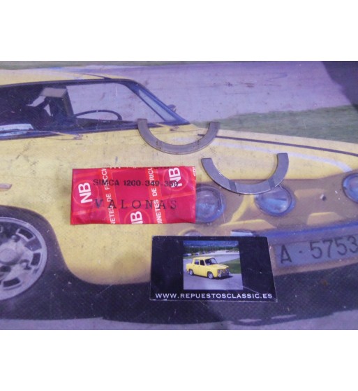 CAS137 JUEGO CASQUILLOS AXIALES STD SIMCA 1000, 1200 MOTOR 349