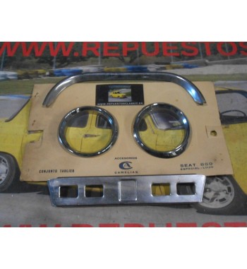 RR134 JUEGO EMBELLECEDORES SALPICADERO SEAT 850 ESPECIAL Y LUJO