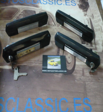 MAN170 JUEGO MANETAS EXTERIORES SEAT 131 NEGRO CROMO