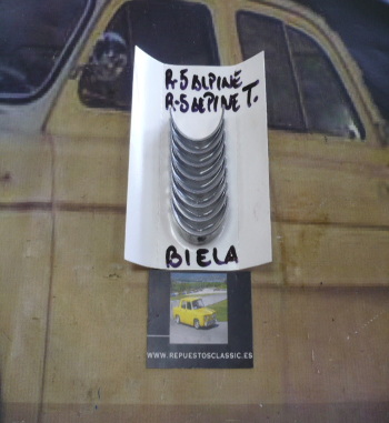 DA25* JUEGO CASQUILLOS BIELA, BANCADA Y AXIALES A SOBREMEDIDA HASTA 0'50 mm RENAULT 5 ALPINE, TURBO Y OTROS