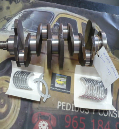 DA26 CIGÜEÑAL RECTIFICADO RENAULT 5 ALPINE Y ALPINE TURBO. INCLUYE CASQUILLOS BIELA STANDAR, BANCADA +0,50 mm Y AXIALES