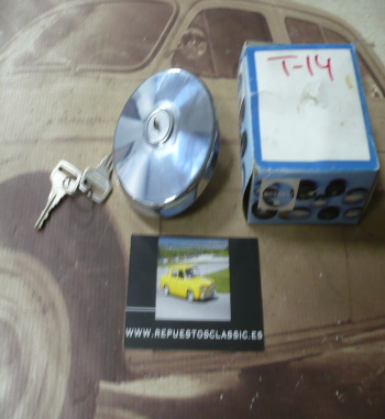 T14 TAPON GASOLINA CON LLAVE CROMADO PEGASO, EBRO, DUCATI REF. VALEO 456270