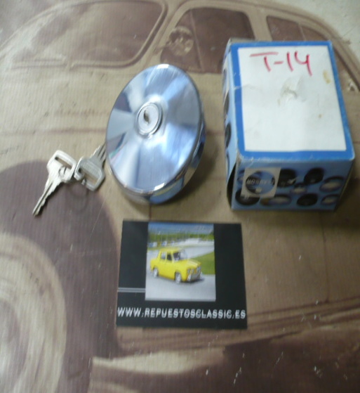 T14 TAPON GASOLINA CON LLAVE CROMADO PEGASO, EBRO, DUCATI REF. VALEO 456270