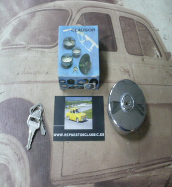 T23 TAPON DEPOSITO COMBUSTIBLE CON LLAVE CROMADO CITROEN 2CV