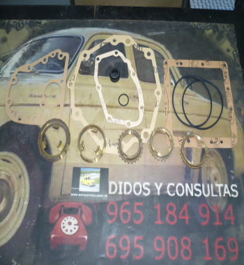 KIT REPARACION CAJA CAMBIOS 5 VELOCIDADES RENAULT 5 GTL, TS, TX JUNTAS, RETENES Y SINCROS