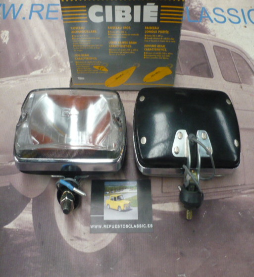 A35-8P8 JUEGO FAROS BLANCOS LARGO ALCANCE CIBIE AIRPORT 35 RENAULT 5 ALPINE Y OTROS