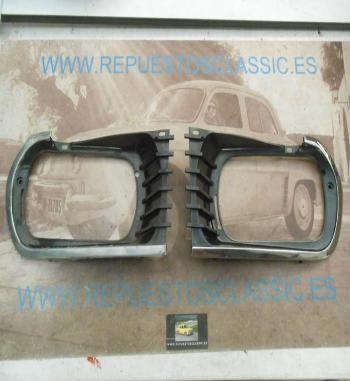 Bi10 Bi11 JUEGO CERQUILLO BISEL FARO RENAULT 12 N Y GORDINI CON CROMADO