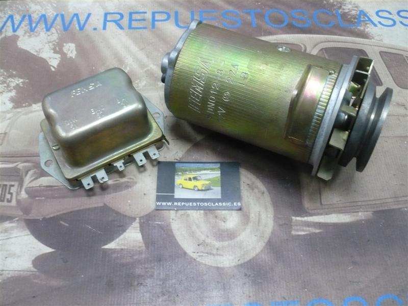 DNO12-8 GRC12-37 CONJUNTO DINAMO Y REGULADOR FEMSA RENAULT 8, 8 TS 2ª SERIE (73-76)