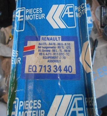 06 EQUIPO MOTOR AE COMPLETO 70 mm CABEZA PLANA 1108 cc RENAULT 4, 5, 6, 7, 8 TS, 10, EXPRESS