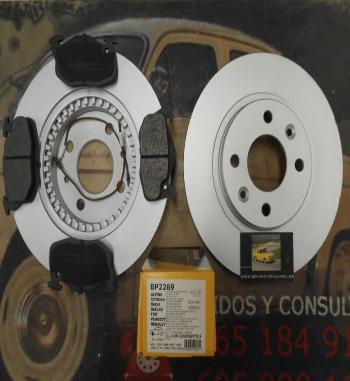 KZ800059 KIT DISCOS Y PASTILLAS DE FRENO DELANTERO RENAULT 19 1.8 16v