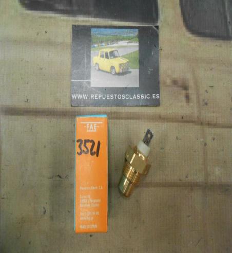 3521 TERMOCONTACTO TEMPERATURA FORD ESCORPIO 2.8i, 2.3D, PEUGEOT 504 D, 505 GLD, GRD, SRD, R.V.I. ROSCA 14 X 1.25 CONECTA 97º