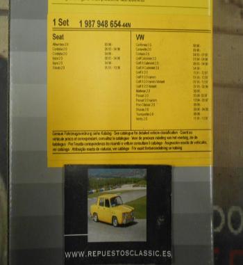 1987948654 KIT DISTRIBUCION SEAT - VOLKSWAGEN 2.0 , 2.0i