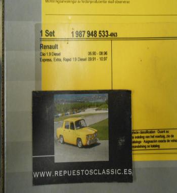 1987948533 KIT DISTRIBUCION BOSCH PARA RENAULT 1.9D