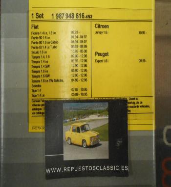 1987948616 KIT DISTRIBUCION BOSCH PARA CITROEN - FIAT - INOCENTI - LANCIA - PEUGEOT 1.4 , 1.6