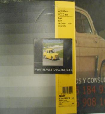 0204113610 KIT FRENO TRASERO BOSCH FORD ESCORT V , VI
