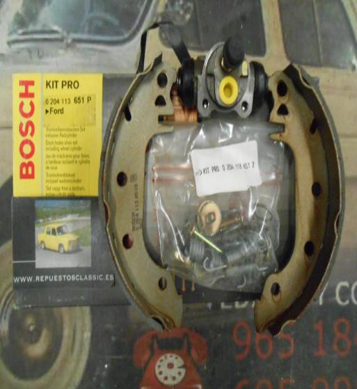 0204113651 KIT FRENO TRASERO BOSCH FORD FIESTA MKI 0.9 , 1.1 , 1.3