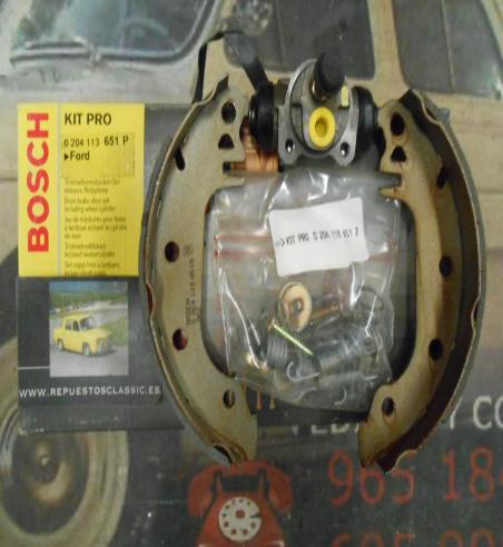 0204113651 KIT FRENO TRASERO BOSCH FORD FIESTA MKI 0.9 , 1.1 , 1.3
