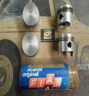34 JUEGO PISTONES PLANOS 80 mm FIAT 238 2/10 1400 cc. SEGMENTOS 1,5 - 2 - 4